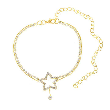 Women'S Fashion Five-Pointed Star Heart Shape Necklace