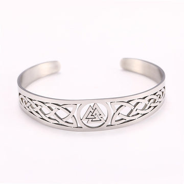 Asgard Crafted Handcrafted Stainless Steel Valknut Bracelet