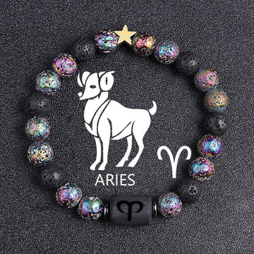 European And American Twelve Constellation Natural Bracelet