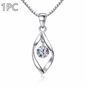 Zircon Twist Fashion Necklace Pendant Couple