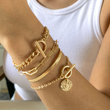 Metal Wind Hollow Chain Bracelet Snake