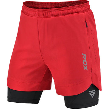 T16 2-in-1 Compression MMA Shorts for Men Performance Training Wear