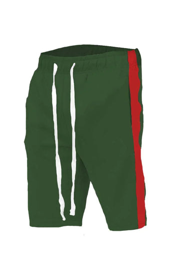 Single Stripe Shorts SP0330 Athletic Fit with Elastic Waist and Drawstring