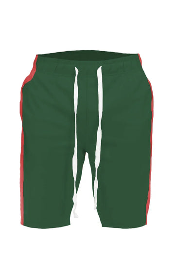 Single Stripe Shorts SP0330 Athletic Fit with Elastic Waist and Drawstring