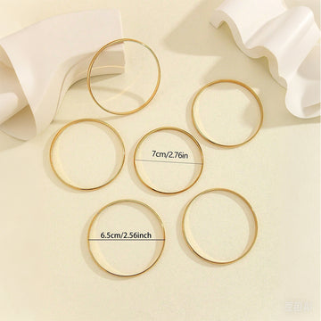 4Pcs Minimalist Personalized Elemental Circle Copper Bracelet