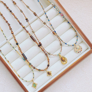 Autumn And Winter Maillard Color Necklace