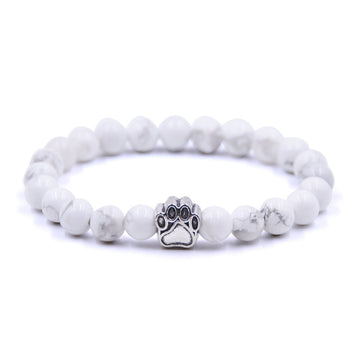 Volcanic Stone Dog Paw Bracelet With