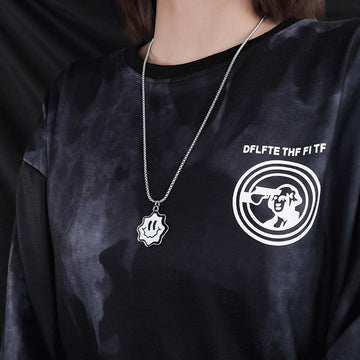 Wave Face Necklace Hip Hop Pendant