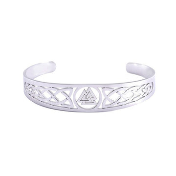 Asgard Crafted Handcrafted Stainless Steel Valknut Bracelet