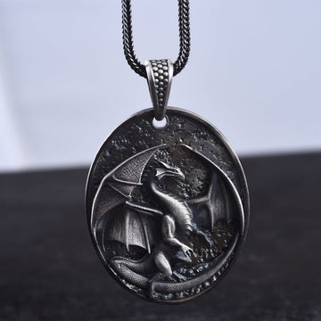 Men'S Western Dragon Animal Hip Hop Necklace