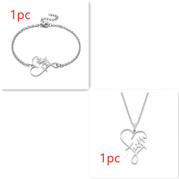 European And American Heart Of Faith Necklace