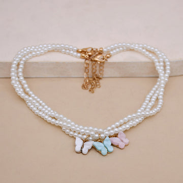 Elegant White Pearl Choker Necklace Small