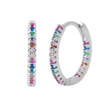 Circle Female Earrings Ear Clip Multicolor