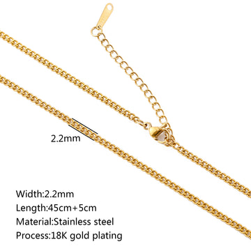 Stainless Steel Vacuum Plated 18K Gold