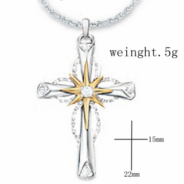 Octagonal Star Cross Alloy Pendant For
