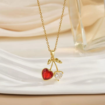 Women'S Red Cherry Necklace High End