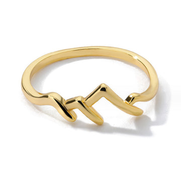Mountain Shaped Copper Creative Custom Ladies Ring