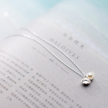 Personalized Simple S925 Silver Shell Necklace