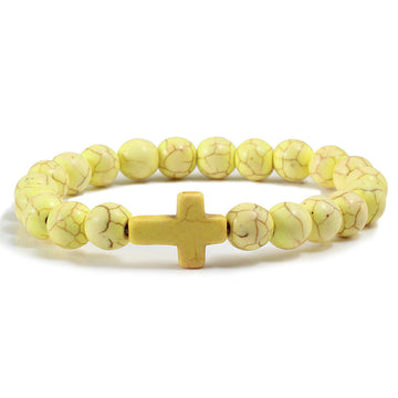 Blue Turquoise Cross Bracelet Unisex National