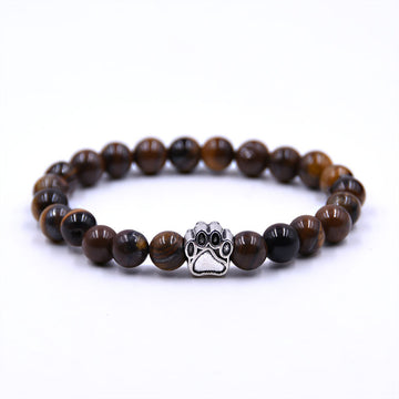Volcanic Stone Dog Paw Bracelet With