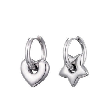 Xingx Stainless Steel Glossy Geometry Earrings