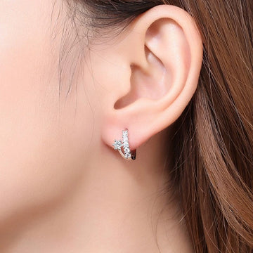 Women'S Simple Double Ring Earrings Versatile