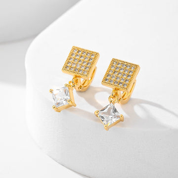 European And American Square Fashion Zircon