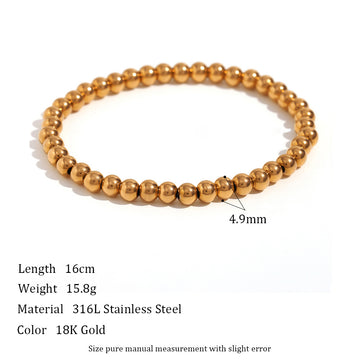 Niche Vintage Stainless Steel Plated 18K Bracelet