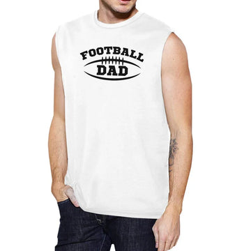Football Dad Men's White Sleeveless Muscle Tank Top