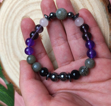 8Mm Beaded Gemstone Bracelet Unisex Color
