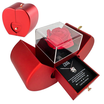 Fashion Jewelry Box Red Apple Christmas Necklace
