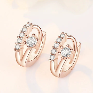 Women'S Simple Double Ring Earrings Versatile