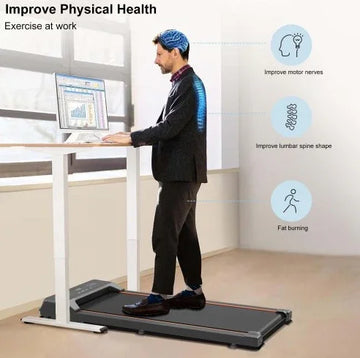 Walking Pad Under Desk Treadmill with LED Display and Remote Control Portable Treadmill for Home and Office 2.5HP 265LBS