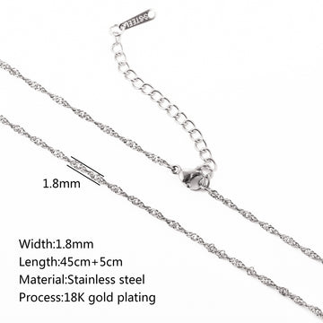 Stainless Steel Vacuum Plated 18K Gold