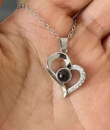 I Love You Projection Necklace Women'S