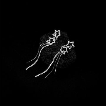 Xingx Gold Water Drop Tassel Earrings