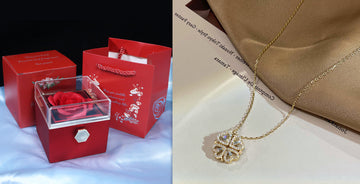 Retro Magnetic Folding Heart Shaped Four Necklace