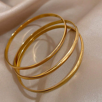 4Pcs Minimalist Personalized Elemental Circle Copper Bracelet