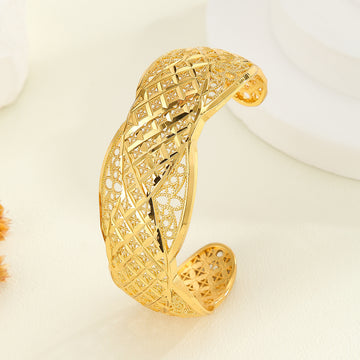 Fashion Copper Plated 18K Gold Diamond Bracelet
