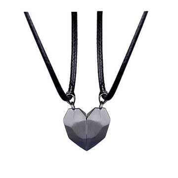 Minimalist Lovers Matching Friendship Heart Pendant Necklace