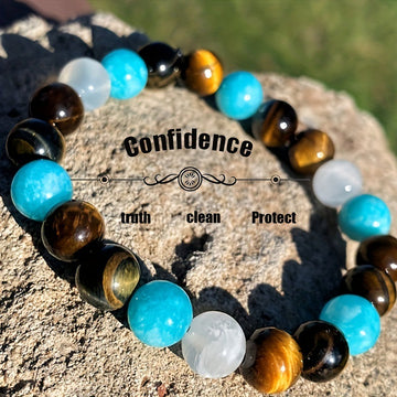 Versatile Tiger Eye Stone Men'S Beaded Bracelet
