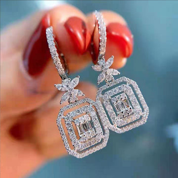 Women'S Fashion Micro-Set Zirconia Bow Earrings Set