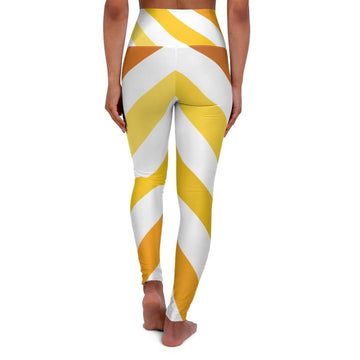 Womens High Waist Fitness Legging Yoga Pants Yellow White