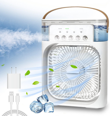 Portable Mini Fan Air Conditioner Humidifier Cooling Fan Hydro Coolant Fan USB Spray Fan 600ml Water Tank