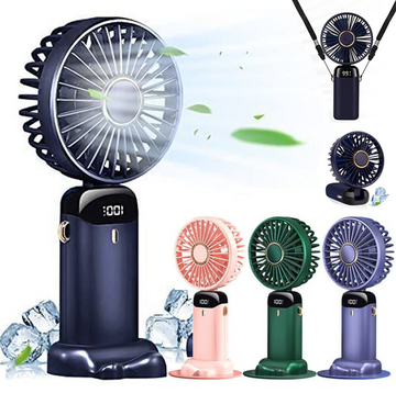 Mini Hand-Held Fan Portable Folding Desk Fan USB Rechargeable Cooling Fan