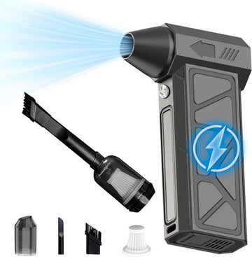 130000RPM Mini Compressed Air Duster Portable Handheld Electric Jet Fan Vacuum Cleaner for Home and Car Cleaning