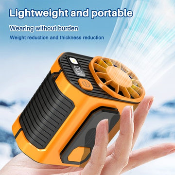 Portable Waist Clip On Fan USB Rechargeable Power Bank Cooling Fan with Lighting Function