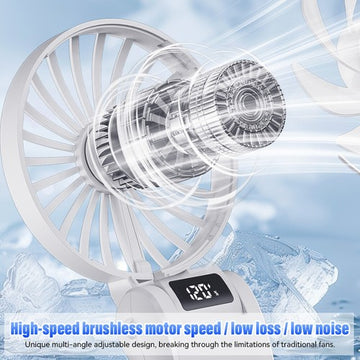 Portable Hand-Held Fan Mini Folding Desk Fan Cooler USB Rechargeable Cooling Solution