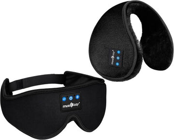 Musicozy Sleep Headphones Bluetooth Headband for Sleeping Black